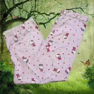 Y2k 90s Hello Kitty Baby Pink Pajama Pants No Size